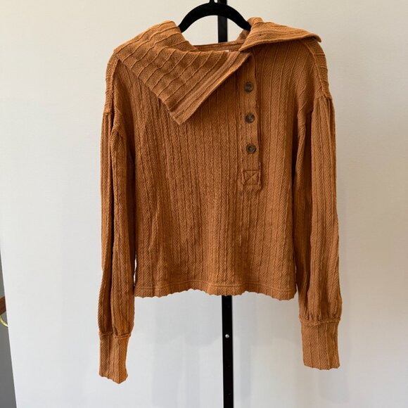 Free People Tops - We The Free Off Centre Neck Pullover NWOT Size XS